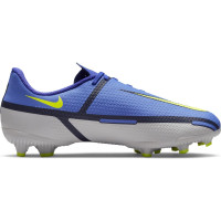 Nike Phantom GT2 Academy Grass /Artificial Turf Football Shoes (MG) Kids Purple Yellow Grey Black