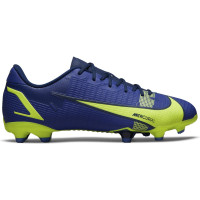 Nike Mercurial Vapor 14 Academy Gras / Kunstgras Voetbalschoenen (MG) Kids Blauwpaars Zwart Geel - KNVBshop.nl