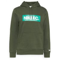 Nike F.C. Essential Fleece Hoodie Dark Green White