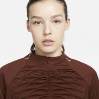 Nike Trainingstrui Therma Strike Drill Dames Bruin Rood Oranje