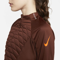 Nike Trainingstrui Therma Strike Drill Dames Bruin Rood Oranje