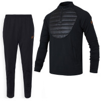 Nike orange outlet and black tracksuit