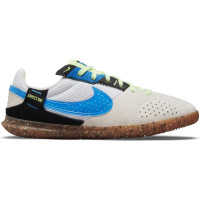 Nike Street Gato Straatvoetbalschoenen (TF) Kids Wit Blauw Zwart Lime - KNVBshop.nl