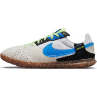 Nike Street Gato Straatvoetbalschoenen (TF) Kids Wit Blauw Zwart Lime - KNVBshop.nl