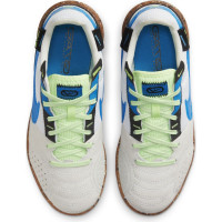 Nike Street Gato Straatvoetbalschoenen (TF) Kids Wit Blauw Zwart Lime - KNVBshop.nl