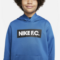 Nike F.C. Libero Trainingspak Hoodie Kids Blauw Zwart