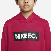 Nike F.C. Libero Tracksuit Hoodie Kids Bright Red Black
