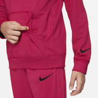 Nike F.C. Libero Tracksuit Hoodie Kids Bright Red Black