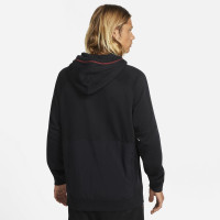 Nike F.C. Hoodie Fleece Zwart Rood Wit