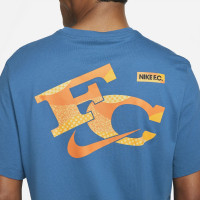 Nike F.C. Seasonal T-Shirt Graphic Blauw Geel