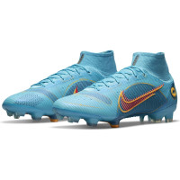 Nike Mercurial 8 Superfly Elite Gras Voetbalschoenen (FG) Blauw Oranje