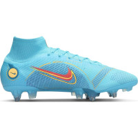 Nike Mercurial Superfly 8 Elite Voetbalschoenen (SG) Anti-Clog Blauw Oranje