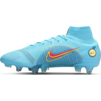 Nike Mercurial Superfly 8 Elite Voetbalschoenen (SG) Anti-Clog Blauw Oranje