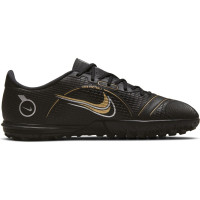 Nike Mercurial Vapor 14 Academy Turf Football Shoes (TF) Kids Black Dark Grey Gold - KNVBshop.nl