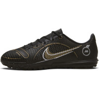 Nike Mercurial Vapor 14 Academy Turf Football Shoes (TF) Kids Black Dark Grey Gold - KNVBshop.nl