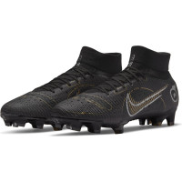Nike Mercurial Superfly 8 Pro Gras Voetbalschoenen (FG) Zwart Donkergrijs Goud - KNVBshop.nl