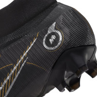 Nike Mercurial Superfly 8 Pro Gras Voetbalschoenen (FG) Zwart Donkergrijs Goud - KNVBshop.nl