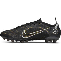 Nike Mercurial Vapor Elite Artificial Turf Football Shoes (AG) Black Dark Grey Gold