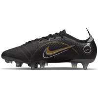 Nike Mercurial Vapor Elite Iron-Nop Football Shoes (SG) Anti-Clog Black Dark Grey Gold