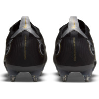 Nike Mercurial Vapor Elite Iron-Nop Football Shoes (SG) Anti-Clog Black Dark Grey Gold