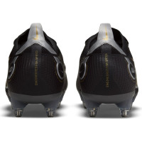 Nike Mercurial Vapor Elite IJzeren-Nop Voetbalschoenen (SG) Anti-Clog Zwart Donkergrijs Goud