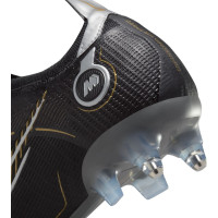 Nike Mercurial Vapor Elite Iron-Nop Football Shoes (SG) Anti-Clog Black Dark Grey Gold