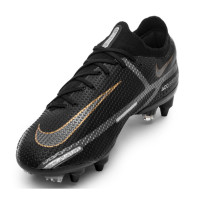 Nike Phantom GT Elite Iron-Nop Football Shoes (SG) Anti-Clog Black Dark Grey Gold