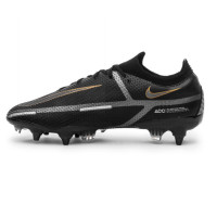 Nike Phantom GT Elite Iron-Nop Football Shoes (SG) Anti-Clog Black Dark Grey Gold