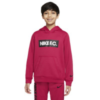 Nike F.C. Hoodie Kids Red Black