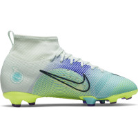 Nike Mercurial Superfly 8 Pro MDS Grass Football Shoes (FG) Kids Green Yellow Purple