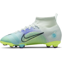 Nike Mercurial Superfly 8 Pro MDS Grass Football Shoes (FG) Kids Green Yellow Purple