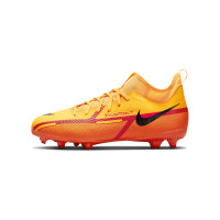 Nike Phantom GT 2 Academy DF Gras / Kunstgras Voetbalschoenen (MG) Kids Oranje Rood Zwart