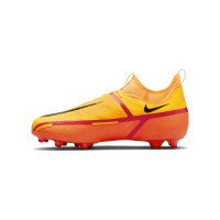 Nike Phantom GT 2 Academy DF Gras / Kunstgras Voetbalschoenen (MG) Kids Oranje Rood Zwart