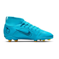 Nike Mercurial Superfly 8 Club Grass /Artificial Turf Football Shoes (MG) Kids Blue Orange
