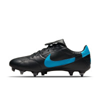 Nike Premier III IJzeren-Nop Voetbalschoenen (SG) Anti-Clog Zwart Lichtblauw