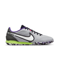 Nike Tiempo Legend 9 Pro React Indoor Football Boots (IC) Light Grey White - KNVBshop.nl