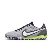 Nike Tiempo Legend 9 Pro React Indoor Football Boots (IC) Light Grey White - KNVBshop.nl