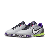 Nike Tiempo Legend 9 Pro React Indoor Football Boots (IC) Light Grey White - KNVBshop.nl