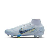 Nike Mercurial Superfly 8 Elite Gras Voetbalschoenen (FG) Grijs Felblauw Geel