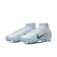 Nike Mercurial Superfly 8 Elite Gras Voetbalschoenen (FG) Grijs Felblauw Geel