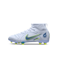 Nike Mercurial Superfly Academy Grass /Artificial Turf Football Shoes (MG) Kids Grey Dark Blue