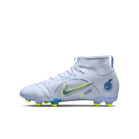 Nike Mercurial Superfly Academy Grass /Artificial Turf Football Shoes (MG) Kids Grey Dark Blue