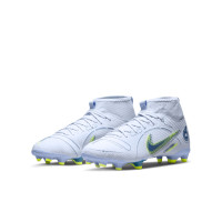 Nike Mercurial Superfly Academy Grass /Artificial Turf Football Shoes (MG) Kids Grey Dark Blue