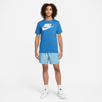 Nike NSW Icon Futura T-Shirt Blauw Wit