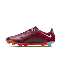 Nike Tiempo Legend 9 Elite Gras Voetbalschoenen (FG) Rood Wit Turquoise Oranje