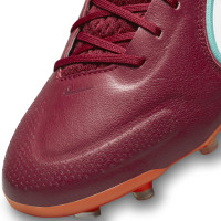 Nike Tiempo Legend 9 Elite Gras Voetbalschoenen (FG) Rood Wit Turquoise Oranje