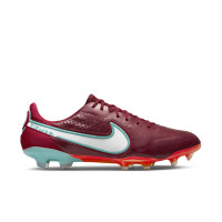 Nike Tiempo Legend 9 Elite Gras Voetbalschoenen (FG) Rood Wit Turquoise Oranje