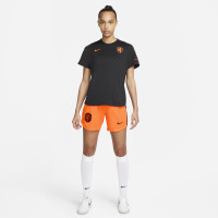 Nike Nederland Travel Trainingsshirt 2022-2023 Dames Zwart Oranje