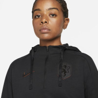 Nike Netherlands Travel Hoodie Half-Zip 2021-2023 Women's Black