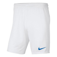 Nike Park III Kids Football Shorts White Blue